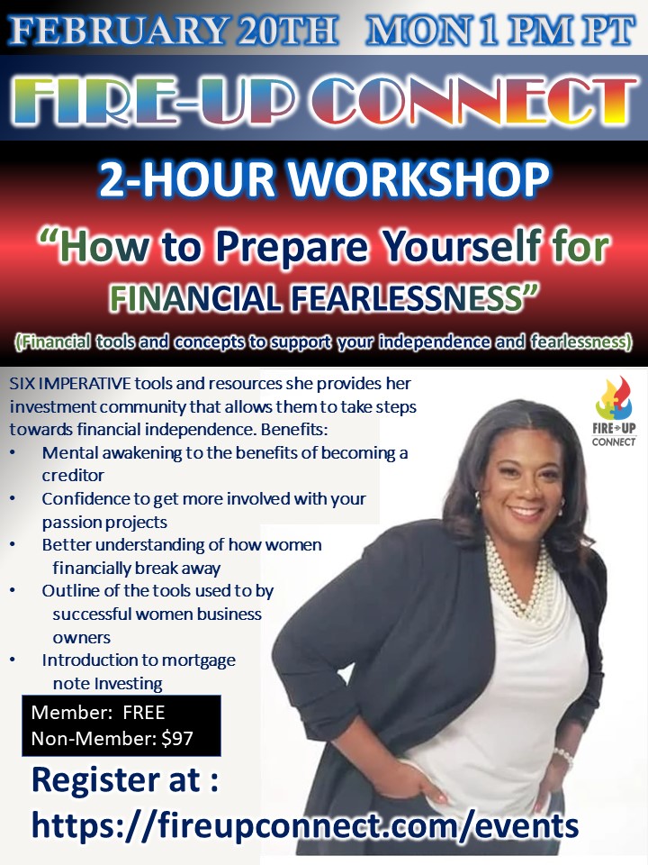 Online Workshop: How To Prepare Yourself For FINANCIAL FEARLESSNESS by Jasmine Willois